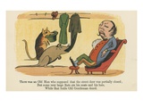There Was an Old Man Who Supposed That the Street Door Was Partially Closed Giclee Print by Edward Lear