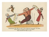 There Was an Old Man in a Pew, Whose Waistcoat Was Spotted with Blue Giclee Print by Edward Lear