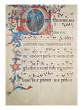 Ms 558 F.55V Page of Choral Notation with an Historiated Initial 'O' Depicting St. John the Baptist Giclee Print by Fra Angelico
