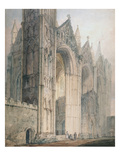 Peterborough Cathedral (W/C on Paper) Giclee Print by Thomas Girtin