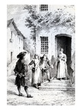 Scene from 'The School for Wives', by Moliere (Engraving) Giclee Print by  French