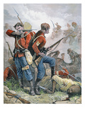 At Bay', British Soldiers During the Second Anglo-Afghan War, 1880 (Colour Litho) Giclee Print by William Heysham Overend