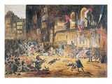 Attempt on the Life of Napoleon Iii and His Wife Eugenie by Felice Orsini and Three Accomplices Giclee Print by  French