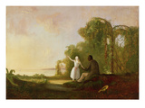 Uncle Tom and Little Eva, 1853 (Oil on Canvas) Giclee Print by Robert Scott Duncanson