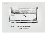 A Bone in the Desert, Caricature of a Painting "The Desert" by Gustave Guillaumet Giclee Print by Charles Albert d'Arnoux Bertall