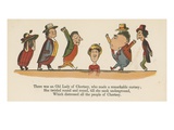There Was an Old Lady of Chertsey, Who Made a Remarkable Curtsey Reproduction procédé giclée par Edward Lear