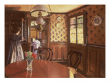 Interior with Woman at the Piano Giclee Print by Felix Edouard Vallotton