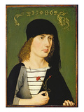 A Young Man (Oil on Panel) Reproduction procédé giclée par Michael Wolgemut Or Wolgemuth