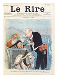 Queen Victoria (1819-1901) Flirts with President Felix Faure (1841-99) While on Her Holiday in Nice Giclee Print by Charles Leandre