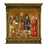 Tobias and Three Archangels, 1471 (Tempera, Oil, Gold and Silver on Panel) Giclee Print by Neri Di Bicci
