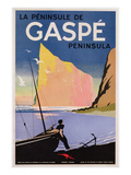Poster Advertising the Gaspe Peninsula, Quebec, Canada, C.1938 (Colour Litho) Giclee Print by  Canadian
