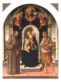 Madonna and Child with Saints (Oil on Panel) Giclée-tryk af Jacopo Pontormo Madonna and Child with Saints (Oil on Panel) Giclée-tryk af Jacopo Pontormo