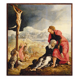 The Crucifixion, C.1530 (Oil on Panel) Giclee Print by Maerten van Heemskerck