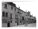 Row of Houses on the Calle Riello, Venice (B/W Photo) Giclee Print by  Italian Photographer