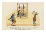 There Was an Old Man in a Casement, Who Held Up His Hands in Amazement Giclee Print by Edward Lear