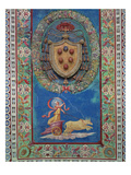 The 'Camera Con Fregio Di Amorini' (Chamber of the Cupid Frieze) Giclée-tryk af Giulio Romano