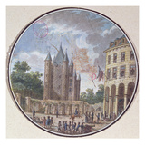 The Donjon of the Temple, Paris (Colour Engraving) Giclee Print by  French