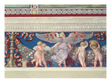 Frieze from the 'Camera Con Fregio Di Amorini' (Chamber of the Cupid Frieze) Giclée-tryk af Giulio Romano