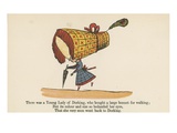 There Was a Young Lady of Dorking, Who Bought a Large Bonnet for Walking Giclee Print by Edward Lear