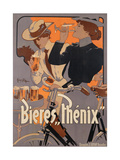 Poster Advertising Phenix Beer, C.1899 (Colour Litho) Giclée-Druck von Adolf Hohenstein