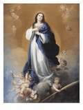 The Immaculate Conception (Oil on Canvas) Giclee Print by Bartolome Esteban Murillo