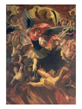The Archangel Michael Vanquishing the Devil Giclée-Druck von Antonio Maria Viani