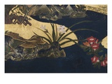 Detail of Spring in the Palace, Six-Fold Screen from 'The Tale of Genji', C.1650 Reproduction procédé giclée par  Japanese