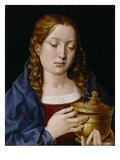 Catherine of Aragon as the Magdalene (Oil on Oak Panel) Giclee Print by Michiel Sittow
