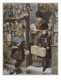 Christmas Gifts', Illustration from 'Paris Illustre', 1886 (Colour Litho) Giclee Print by Adrien Emmanuel Marie