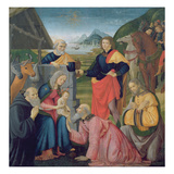 The Adoration of the Magi, 1479 (Tempera on Panel) Giclée-tryk af Domenico Ghirlandaio