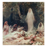 Apparition, Illustration for a Literary Work by Edmond Rostand (1868-1918) (Oil on Canvas) Giclee Print by Georges Clairin