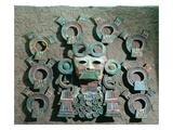 Incense Burner (Detail), C.350-550 (Polychrome Terracotta) Giclee Print by  Teotihuacan