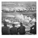 Union Army Supply Base at Cumberland Landing on the Pamunkey River, in Virginia, 1862 (B/W Photo) Giclee Print by James F. Gibson