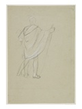 Standing Indian (Graphite Pencil on Paper) Giclee Print by Thomas Cole