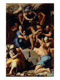Adoration of the Child (Oil on Canvas) Giclee Print by Pellegrino Tibaldi