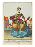 A Baker, C.1735 (Coloured Engraving) Giclee Print by Martin Engelbrecht