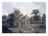 Hindu Temple in the Fort of the Rohtas, Bihar, India (W/C on Paper) Giclee Print by Thomas Daniell