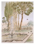 A Garden in Turkey, 19th Century (Chromolith) Giclee Print by A. de Beaumont
