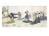 Offerings of Food (Colour Woodblock Print) Reproduction procédé giclée par  Japanese