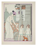 Identical Twins, Illustration from 'The Works of Hippocrates', 1934 (Colour Litho) Reproduction procédé giclée par Joseph Kuhn-Regnier