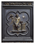 St Matthew the Evangelist, Panel B of the North Doors of the Baptistery of San Giovanni, 1403-24 Giclée-tryk af Lorenzo Ghiberti