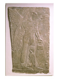 Eagle-Headed Winged Genius, Assyrian, Mesopotamian, 883-859 BC (Limestone) Reproduction procédé giclée