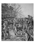 Bostonians Burning the Stamped Paper (Litho) Giclee Print by  American