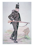Private of the 95th Rifles, C.1810, Armed with the Baker Rifle, Designed by Ezekiel Baker of London Giclee Print by  English