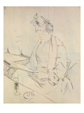 At the Cafe (Pencil and Ink on Paper) Lámina giclée por Henri de Toulouse-Lautrec
