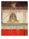 Masked Face, Detail from an Interior Wall, 25 BC - Ad 25 (Fresco) Giclee Print by  Roman