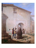 The Franciscan Friars of the Convento of Santa Maria De La Rabida Give Bread and Water Giclee Print by Antonio Cabral Bejarano