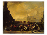 A Roman Forum with Figures Giclee Print by Johannes Lingelbach