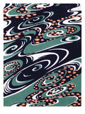 Fabric Design, End Nineteenth Century (W/C on Woodcut) Giclee Print by  Japanese