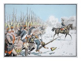 The Potsdam Guard Parade at Leuthen, 5 December 1757 (Colour Litho) Giclee Print by Richard Knoetel